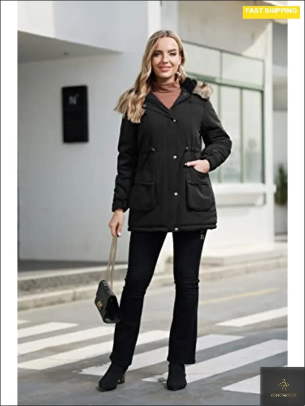 Maternity Winter Coat 3-in-1 Baby Wearing Jacket Fleece Lined Windproof